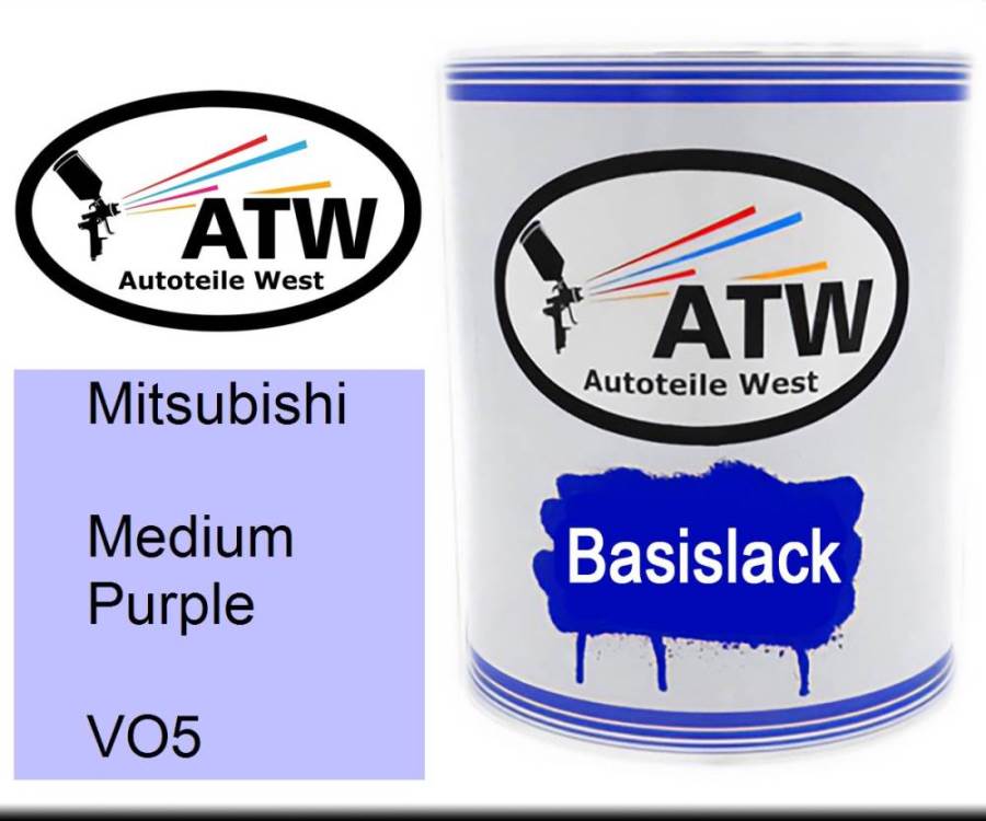 Mitsubishi, Medium Purple, VO5: 1L Lackdose, von ATW Autoteile West.